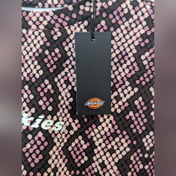 Women's Dickies Camden Cropped Long Sleeve T-Shirt NWT Snakeskin pattern - Picture 5 of 9